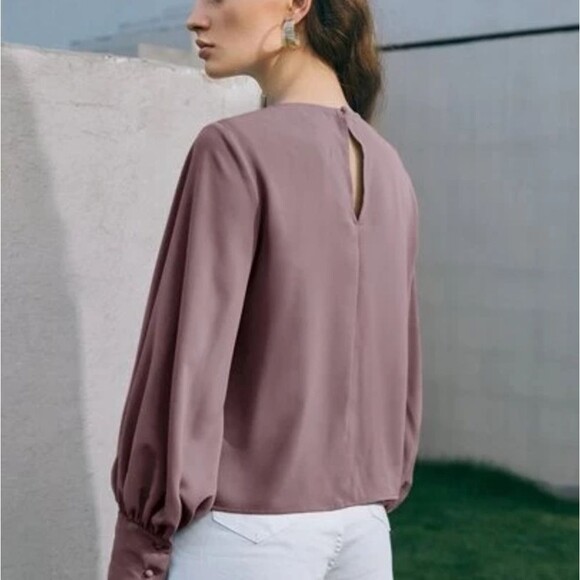 SHEIN Mauve Long Sleeve Blouse - Picture 6 of 7